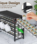 5 Tier Metal Coffee Pod Organizer Drawer Holds 70 K Cups, Countertop Storage For Home Office Or Cafe, Black Pod Holder With 3 Cup Rack