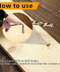 How to use Heavy Duty Carbon Steel Threaded Wood Insert Kit 151 Piece M6 M8 M10 Screw In Set, drilling and inserting in wood.