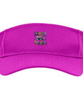 Cool Pink Sun Visor Fit For Machinists And CNC Tools Fans Who Love Vise Gauges And Squares, front view of pink mesh visor with logo.