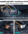 Gear Shifter Organizer For Ford Bronco 2021 Through 2026 2 And 4 Door Center Console Storage Tray with phone and wallet