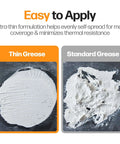 Comparison of thin grease and standard grease texture for High Temperature Thermal Grease Paste For 3D Printers And High Heat Electronics