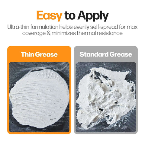 Comparison of thin grease and standard grease texture for High Temperature Thermal Grease Paste For 3D Printers And High Heat Electronics