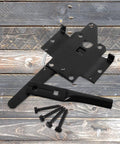 Heavy Duty Farm Gate Hinges And Iron Gate Hardware For Residential And Commercial Use, gate hinge set on wooden background