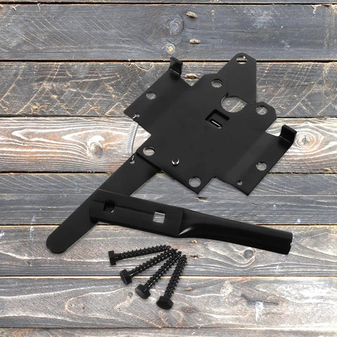 Heavy Duty Farm Gate Hinges And Iron Gate Hardware For Residential And Commercial Use, gate hinge set on wooden background