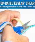 TK 350 Fiber Optic Stripper And Kevlar Shears Kit With Molded Pouch cutting fiber optics with Kevlar shears