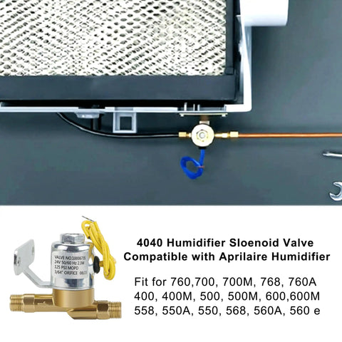 Heavy Duty Humidifier Solenoid Replacement Water Valve A2012-S118 installed in Aprilaire humidifier