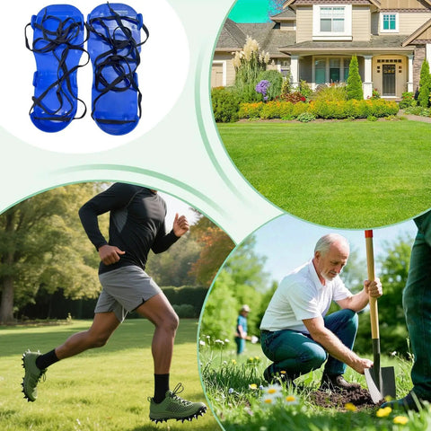 Adjustable Lawn Aeration Shoes With Pro Grade Heavy Duty Spike Design And ABS Plastic Sole for outdoor yard and garden use
