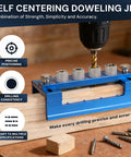 All In One Doweling Jig Kit And Biscuit Jointer Set for Precision Woodworking Joinery with titanium drill bit and clamp.