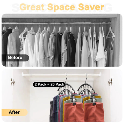 Premium Black Metal Legging Organizer Holds Twenty Yoga Pants With Strong Clips Space Saving Closet Rack For College Dorms And Apartments Go To Closet Glow Up