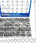 900Pcs E Clips And C Clips All In One Assortment Kit In 304 Stainless Steel Circlips Retaining Rings For Gears Pulleys Shafts