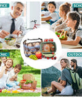 Cowboy Rides A Horse Across The Desert Insulated Lunch Bag in office, school, picnic, outdoor settings with meals