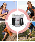 Hydration Backpack For Hiking And Trekking, Outdoor Waterproof Gear, shown with people hiking and biking outdoors