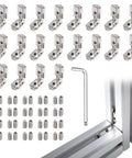 20 Pack 4040 Aluminum Extrusion Hidden Inside Connectors L Shape Corner Brackets With Hex Screws T Slot Linkage Fittings For 40 Series Profiles Zinc Alloy Rustproof Make Those Builds Sick, includes hex screws and fittings