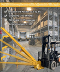 Heavy Duty Forklift Telescopic Boom Jib And Mobile Crane Extendable Lifting Arm With 4400 Lb Capacity displayed in warehouse setting.