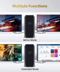 Long 16 Foot DisplayPort Cable For Gaming PC And Monitor Five Pack DP 1.4 shows mirror and extended modes