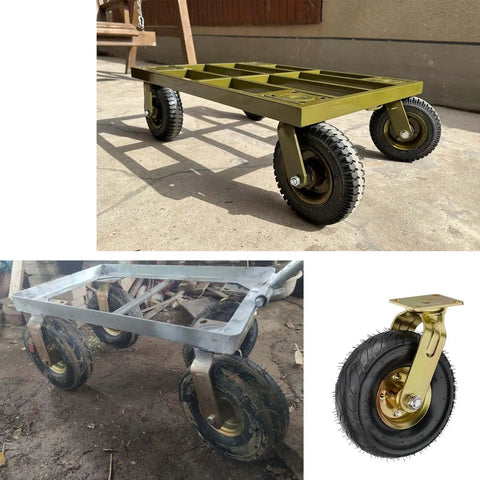 Built Tough Heavy Duty Caster Wheels Pack With Top Plate Swivel And Fixed Castors For Furniture, Workbench And Workshop Use displayed