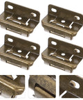 4 Pack Golden Iron Self Closing Cabinet Hinges For Kitchen Cupboards No Fuss Quick Install Quiet Auto Closure Decorative Overlay