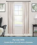 Durable Black Metal Curtain Rings With Smooth Glide For 1 To 1 Inch And A Quarter Curtain Rods, Oil Rubbed Bronze Finish