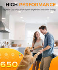 Couple in kitchen lit by Ultra Thin 4 Inch Recessed LED Downlight Kit With 10W Dimmable Power Three Color Temperature CRI 90 Plus