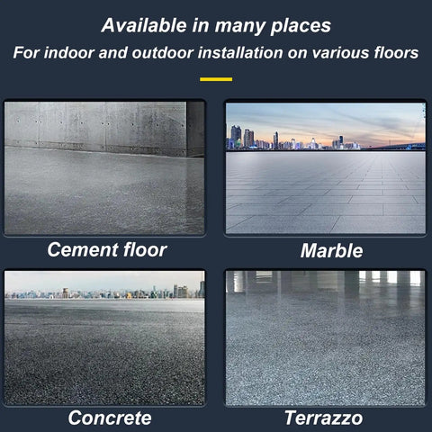 Cement, marble, concrete, and terrazzo floors for EV Charging Station Floor Stand Heavy Duty Pillar With Reinforced Base And Hidden Wiring Holes, Built For Indoor And Outdoor Use In Garages And Parking Lots, Broad Compatibility With Most Brands, Medium Size.