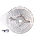 Top view of Beefy Zinc Alloy Trim Tab Anode For Mercury Mariner Force Outboard Motors 25HP-50HP, part 822157T2 822157C2.
