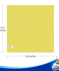 MR.SIGA microfiber cleaning cloth, yellow, 11.8 x 11.8 in, front view, pack of 50