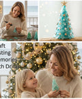 Drilax 30-piece 1mm diamond drill bit set for Dremel tools; turquoise DIY tree crafts in a craft scene