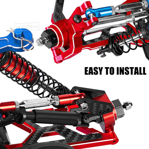 Aluminum Front And Rear A Arms Upgrade Kit For One Tenth Scale Senton 3S BLX Mega 550 Granite 3S BLX Vorteks Big Rock Red