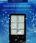 Heavy Duty Outdoor Solar LED Flood Light With Remote Mounting Bracket Auto Dusk To Dawn Sensor Drop Resistant Weatherproof Security Lighting For Yards And Patios Delivering Killer Brightness At 1500 Watt Equivalent Output under water with bubbles in the background.