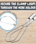 2 Pack Aluminum Wedge Clamps For Range 2/0 To 4/0 With Stainless Steel Ball Handle, Secure Locking System, aerial cable tightening