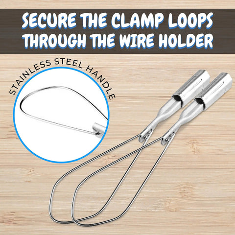 2 Pack Aluminum Wedge Clamps For Range 2/0 To 4/0 With Stainless Steel Ball Handle, Secure Locking System, aerial cable tightening
