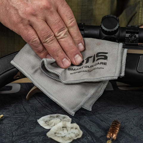 Caliber 50 Muzzleloader Cleaning Kit With Caliber Specific Bronze Bore Brush Pierce Point Jag Slotted Tip 100 Percent Cotton Patches