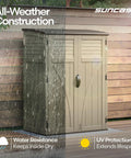 Padlock Ready Outdoor Storage Shed Backyard Ready Water Resistant Resin Cabinet for Patio and Garden Gear