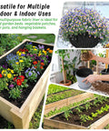 63 By 114 Inch Raised Garden Bed Liner Set With Heavy Duty Cuttable Non Woven Fabric for large veg troughs and hanging flowers.