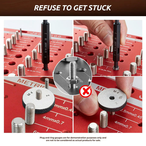 Must Have Portable Thread Gauge And Bolt Size Finder With Optimized Spacing 44 Nut And Bolt Sizes 22 Standard And 22 Metric