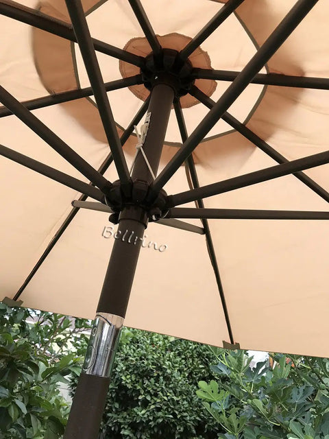 Replacement Canopy For 9ft Patio Umbrella With 6 Ribs 52 To 53 Inch Span Beige 220D Polyester Fade Resistant UV30 canopy