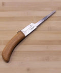 Japanese Keyhole Saw With Coarse Teeth For Lightning Fast Curved Cuts, crafted around a sturdy red oak grip, 4 inch blade.