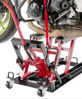 Motorcycle Lift Jack With Wheels 1500 Lbs Hydraulic Dirt Bike Scissor Lift With Handle And Foot Pedal Pro Grade Jack Stand