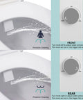 Ultra Slim Bidet Attachment For Toilet With Dual Nozzles For Feminine And Posterior Wash, Easy Left Or Right Hand Install