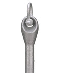 Close-up view of the top loop of the Grapnel Folding Anchor With Four Galvanized Flukes For Small Vessels And Personal Watercraft 5 Pound Malleable Iron Folds For Easy Storage And Locks Open Or Closed Silver Finish Built Tough.