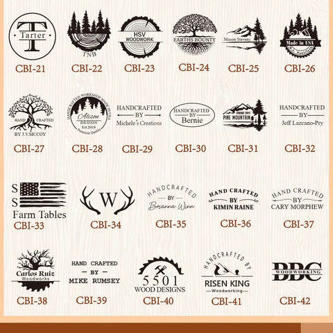 Custom Branding Iron For Wood And Leather with unique logo designs for woodworking and handmade gifts, durable brass stamp head.