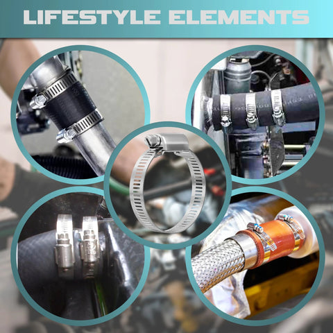 cut-to-fit stainless steel hose clamps for secure duct and pipe fittings in automotive and DIY projects