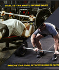 Heavy Duty Wrist Wraps And Lifting Straps For Weightlifting Men High Grip Gym Wrist Support For Bench Press And Deadlift in use