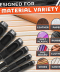 Hole Punch Kit For Leather Belts And Crafts Six Sizes Carbon Steel Punches designed for leather, paper, rubber, soft plastic