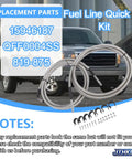 No Sweat Flexible Stainless Steel Braided Fuel Line Quick Fix Kit For Chevrolet Silverado 1500 And Gmc Sierra 1500 V8 Engines 4 8 5 3 6 0 Liter Years 2004 2007, includes hoses and fittings.