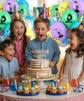 Science Party Balloons Set 12 Inch Confetti Balloons With Atoms And Microscopes Prints In Gray Blue Yellow Green Purple For Boys Birthday Party Baby Shower And Classroom Decor Includes White Ribbon 30 Pieces That Look Totally Cool at kids' birthday party with cake and decorations.