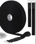 Adjustable 1 Inch Hook And Loop Cable Straps With 50 Metal Buckles Cut To Length Cinch Straps Game Changing Reusable Nylon Ties