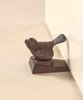 Vintage Cast Iron Bird Door Stopper Set Heavy Duty Metal Door Stop With Handle No Drilling Required under a door
