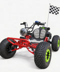 Beast 212cc Off Road Go Kart for Adults and Teens with CVT Automatic, LED Headlight, and Rugged Red Design on All Terrain Tires