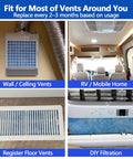 Air Vent Filter Roll 12x90 Cut To Fit MERV 8 Triple Filtration Electrostatic Vent Filter For Home HVAC installation examples